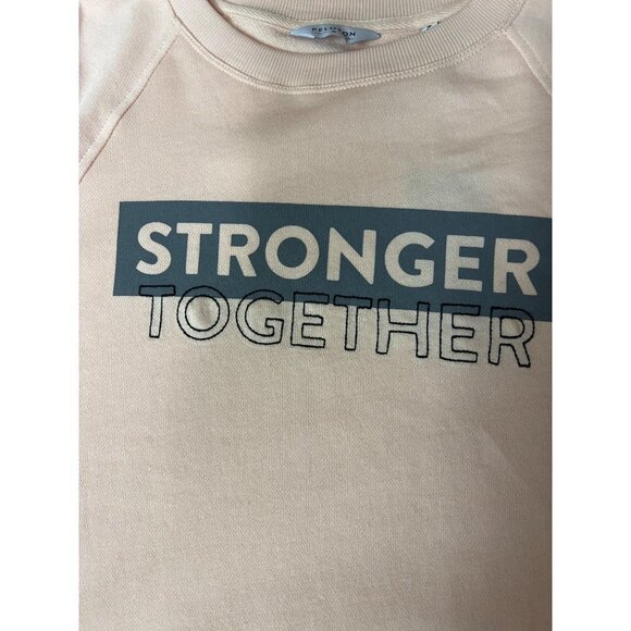 NEW! Peloton Unwind Peach Stronger Together Sweatshirt Women's Size Medium - Picture 6 of 13